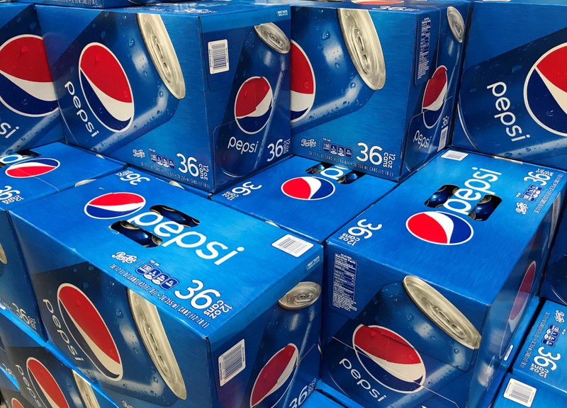 FILE PHOTO: Cases of Pepsi are shown for sale at a store in Carlsbad