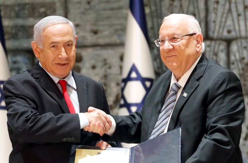 Israel's President Rivlin entrusts Israeli PM Netanyahu with forming the next government in Jerusalem