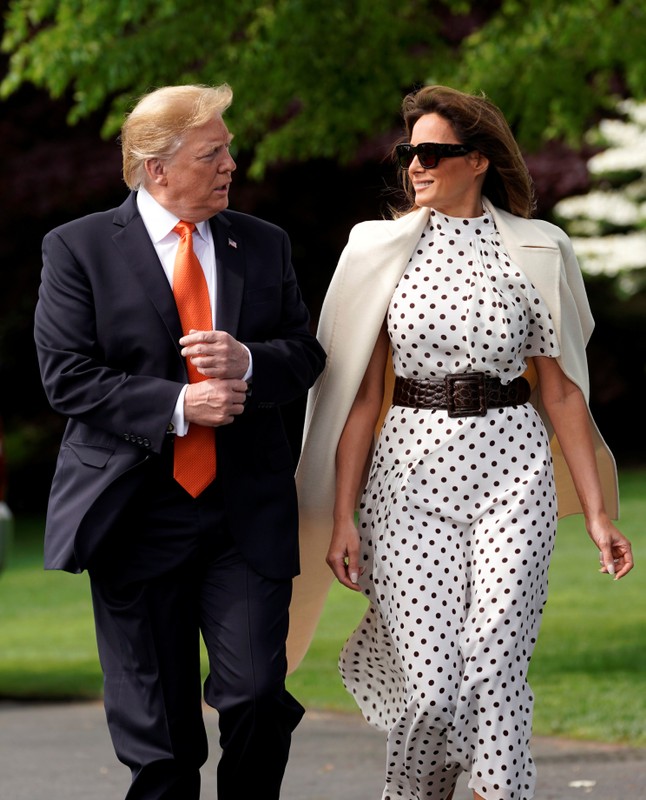 Trumps depart the White House in Washington