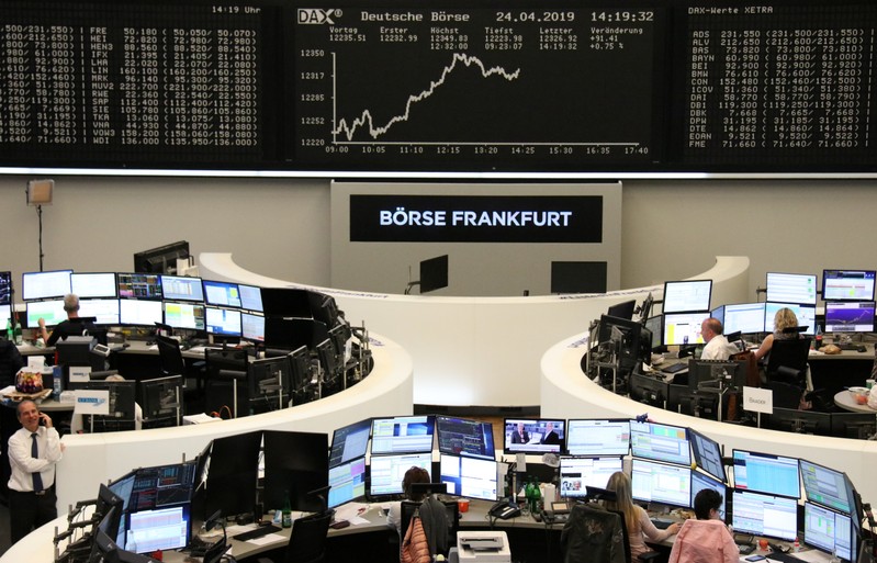The German share price index DAX graph at the stock exchange in Frankfurt