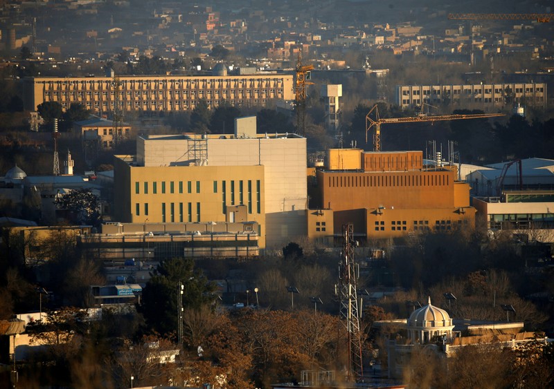 FILE PHOTO: View of the U.S. Embassy in Kabul
