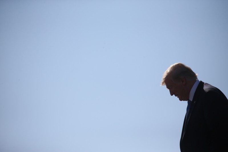 U.S. President Trump arrives in New Orleans, Louisiana