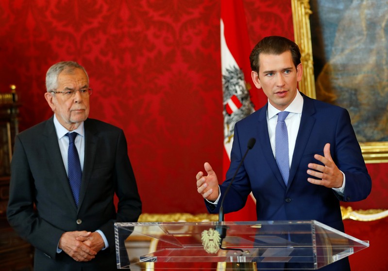 Austria's Chancellor Kurz meets Austrian President Van der Bellen, in Vienna