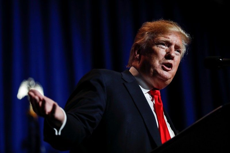 U.S. President Trump speaks at the National Association of Realtors' Legislative Meetings & Trade Expo in Washington