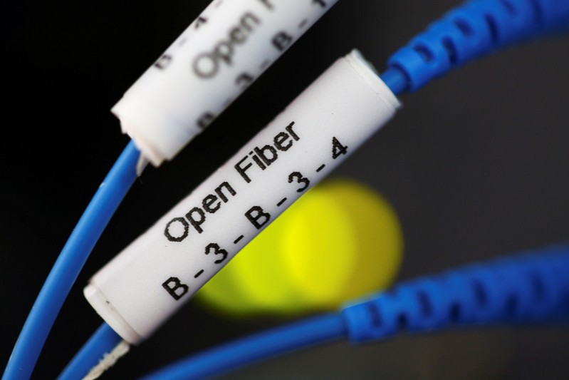 FILE PHOTO: Open Fiber optical fibre cables for internet providers