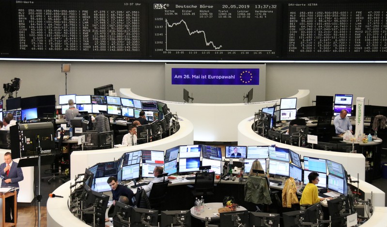The German share price index DAX graph at the stock exchange in Frankfurt