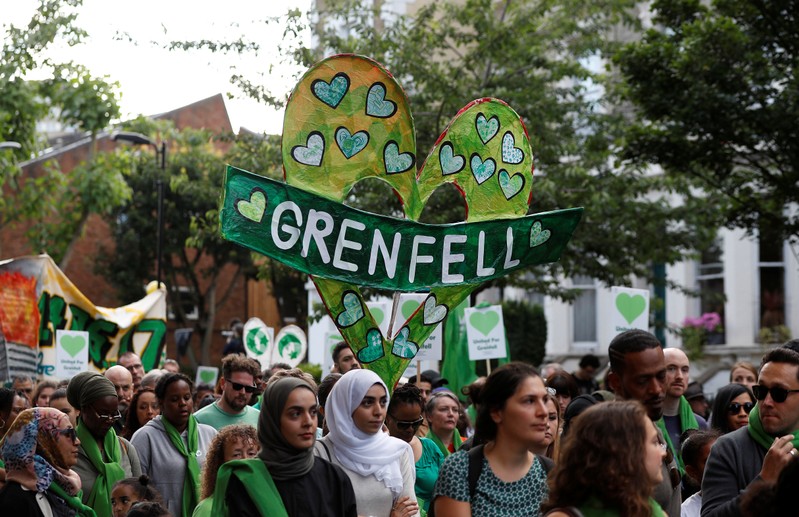 FILE PHOTO - Grenfell Tower fire first anniversary Silent March in London