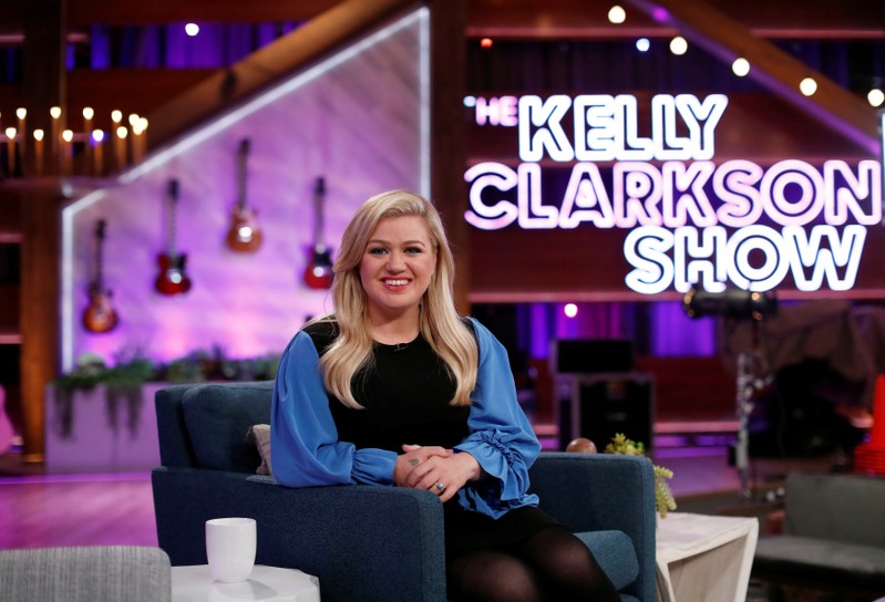 Celebrity Culture: Singer Clarkson poses for a portrait on the set of The Kelly Clarkson Show in North Hollywood