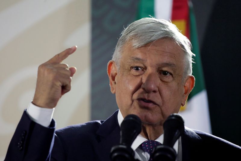 Mexico's President Andres Manuel Lopez Obrador speaks during a news conference in Ciudad Juarez