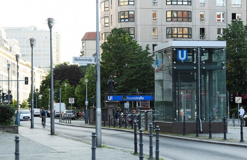 The entrance of