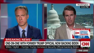 Screen shot of Miles Taylor from CNN.com